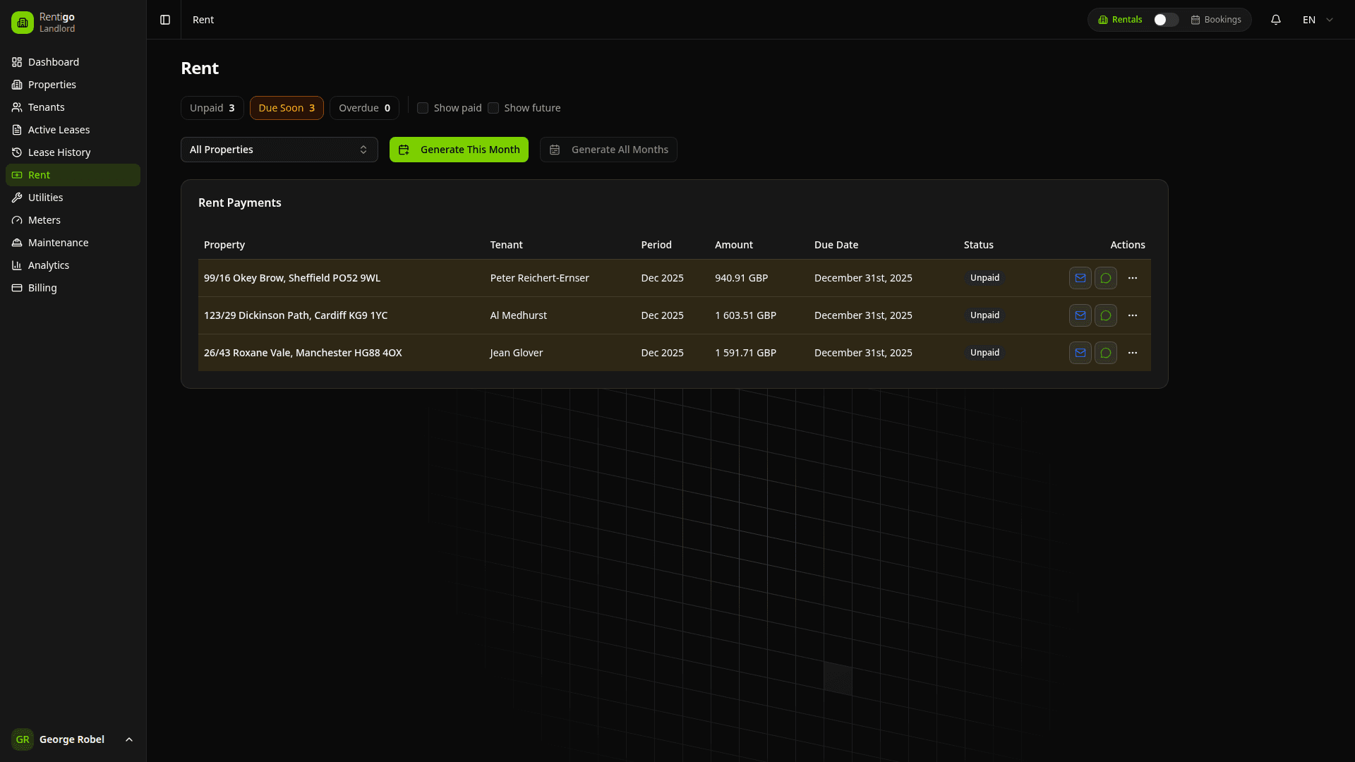 Rent & Payments Overview